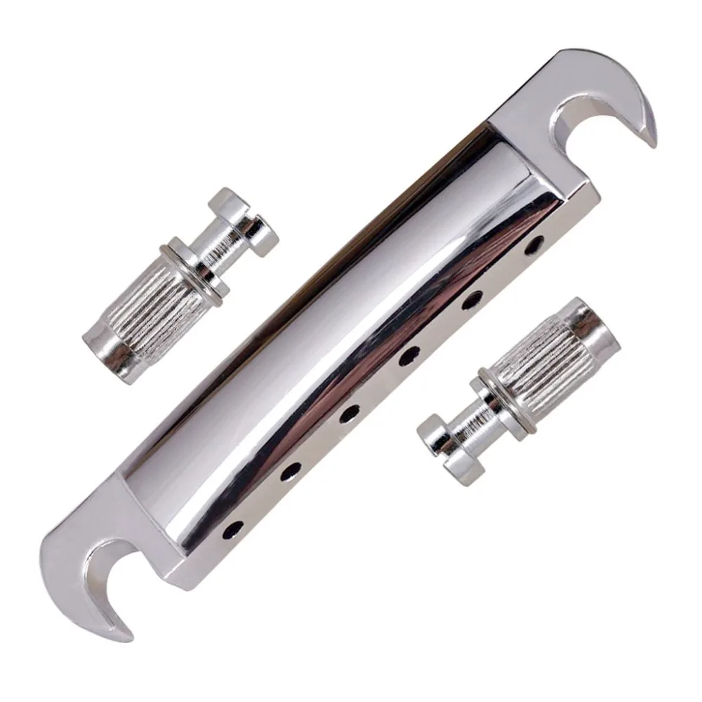 Osttrich 6 String Electric Guitar Tailpiece with Post Silver for Tune-O-Matic Bridge | Спорт и развлечения
