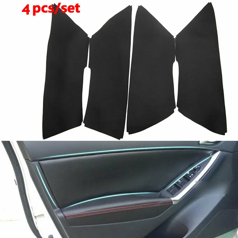 

For Mazda CX-5 CX5 2013-2015 Black PU Leather Car Door Panel Surface Cover Shell Trim