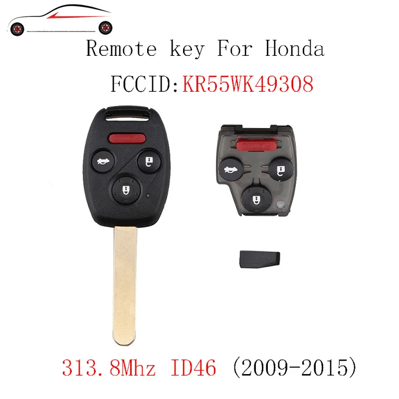 Горбин 313 8 Мгц дистанционный ключ для Honda Accord Sedan 2008 2012 Pilot 2009 2015 KR55WK49308 ID46 чип