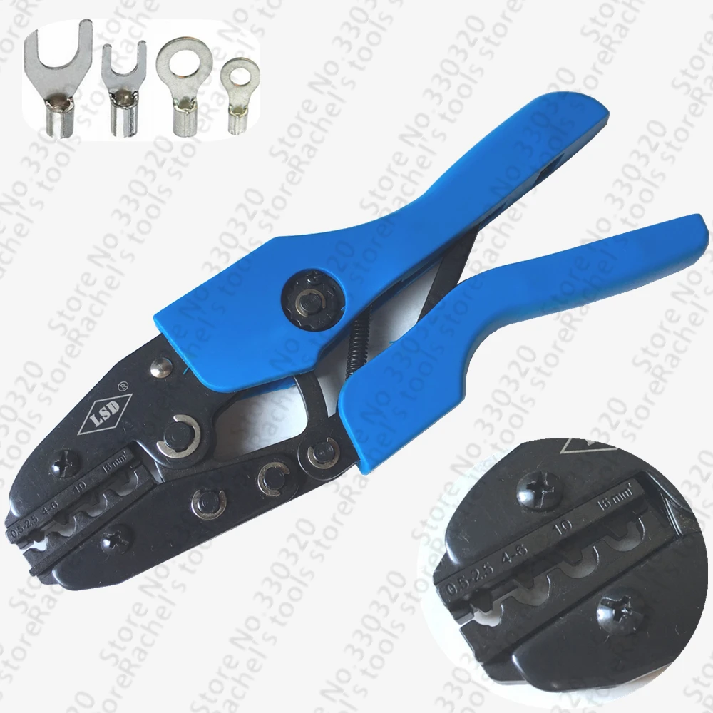Hand crimping tools for non-insulated terminals cable lug ratchet pliers 0.5-16mm2 AN-0516 | Инструменты