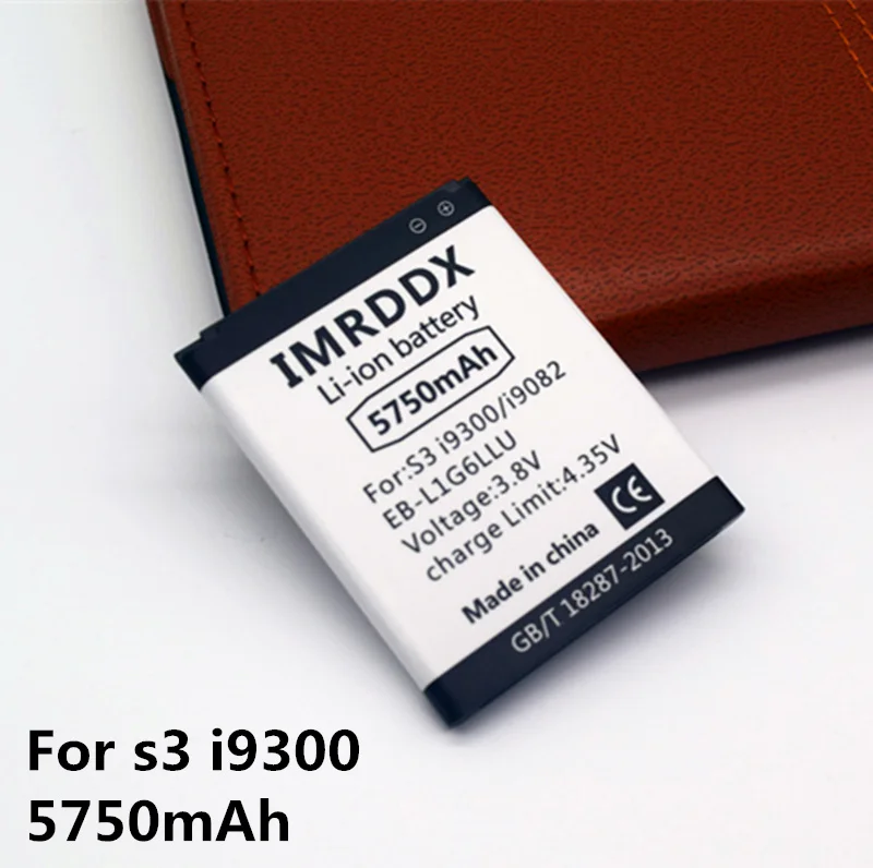 Imrddx 5750 мАч EB L1G6LLU Батарея для samsung Galaxy S3 i9300i i9308 i9305 i9082 i9080 i9128E i9060 i9301 i9300 Батарея|i9300