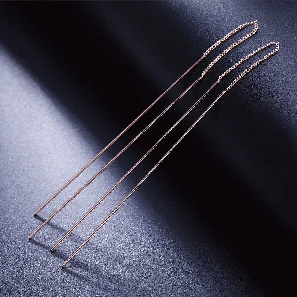 MxGxFam Long Line Drop Earrings for Women Fashion Jewelry 2019 Rose Gold Color Lead Free keep | Украшения и аксессуары