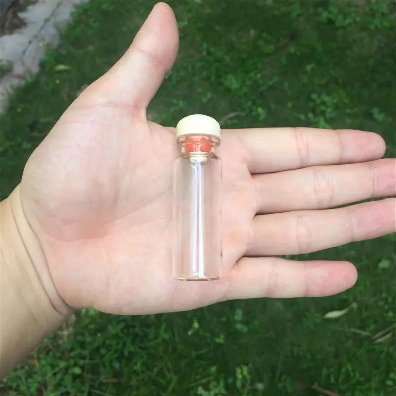 

Стеклянные бутылки с твердой древесиной, 14 мл пустые стеклянные банки, рождественские подарки, упаковка для ювелирных изделий, 100 шт., гиалин