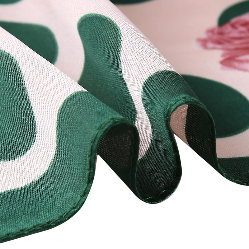 

Square Scarf Hair Tie Band For Business Party Women Elegant Small Vintage Skinny Retro Head Neck Silk Satin Scarf