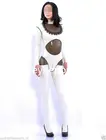 Латексный резиновый костюм Gummi Ganzanzug белый и кофейный костюм Zentai XS-XXL