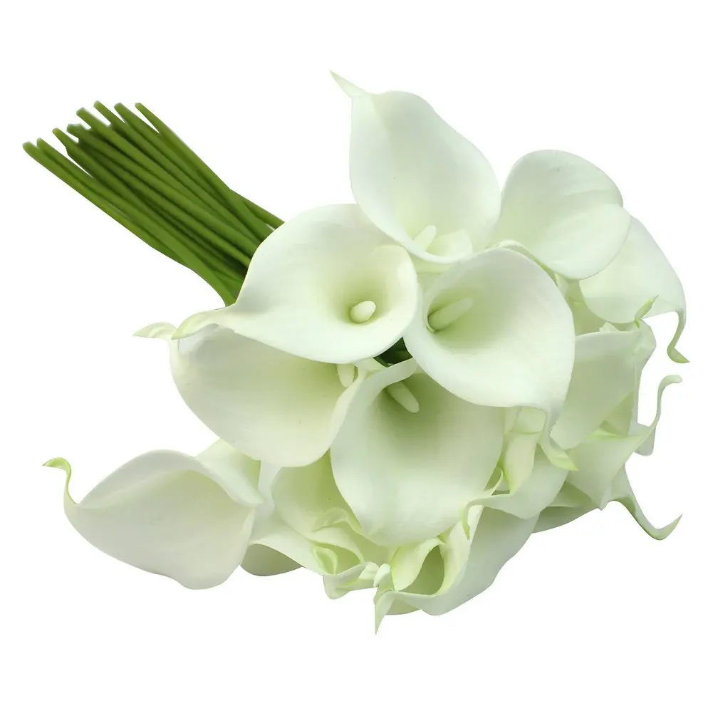 HGHO Calla Lily Свадебный Декоративный букет для вечеринки 20 головок латексный