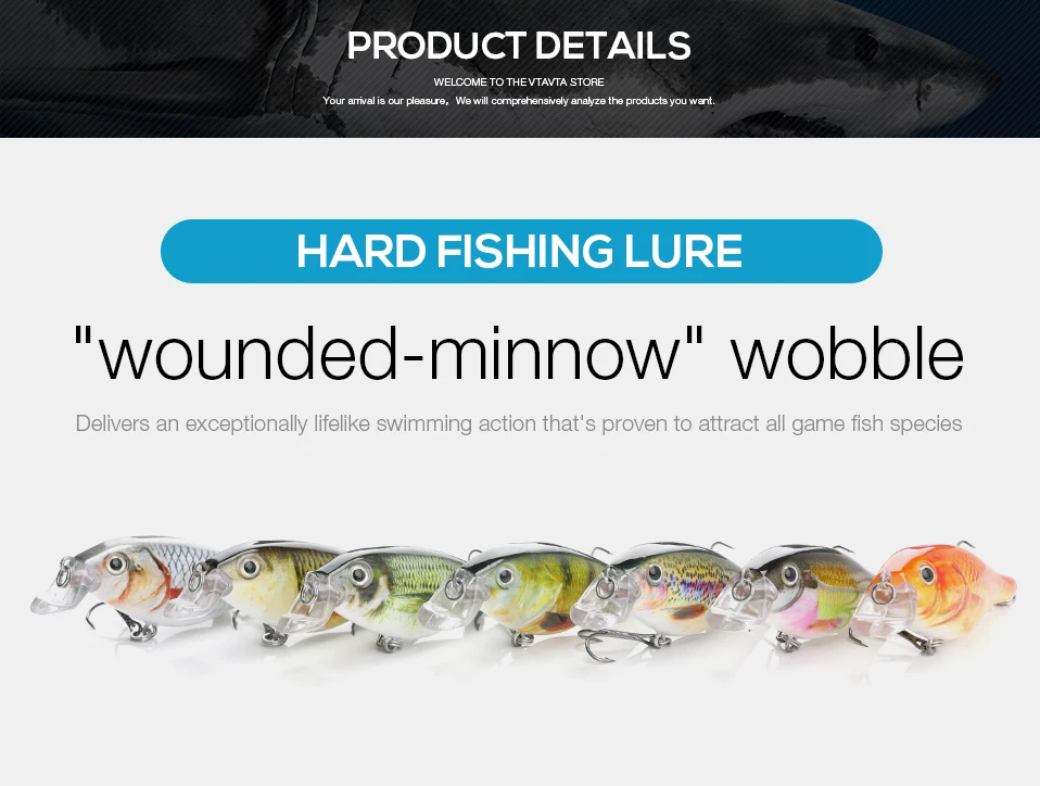 VTAVTA жесткая приманка для рыбалки 7,5 см 11 г раненный гольян воблеры Crankbait Bache бас искусственные приманки Щука карп приманки наживка