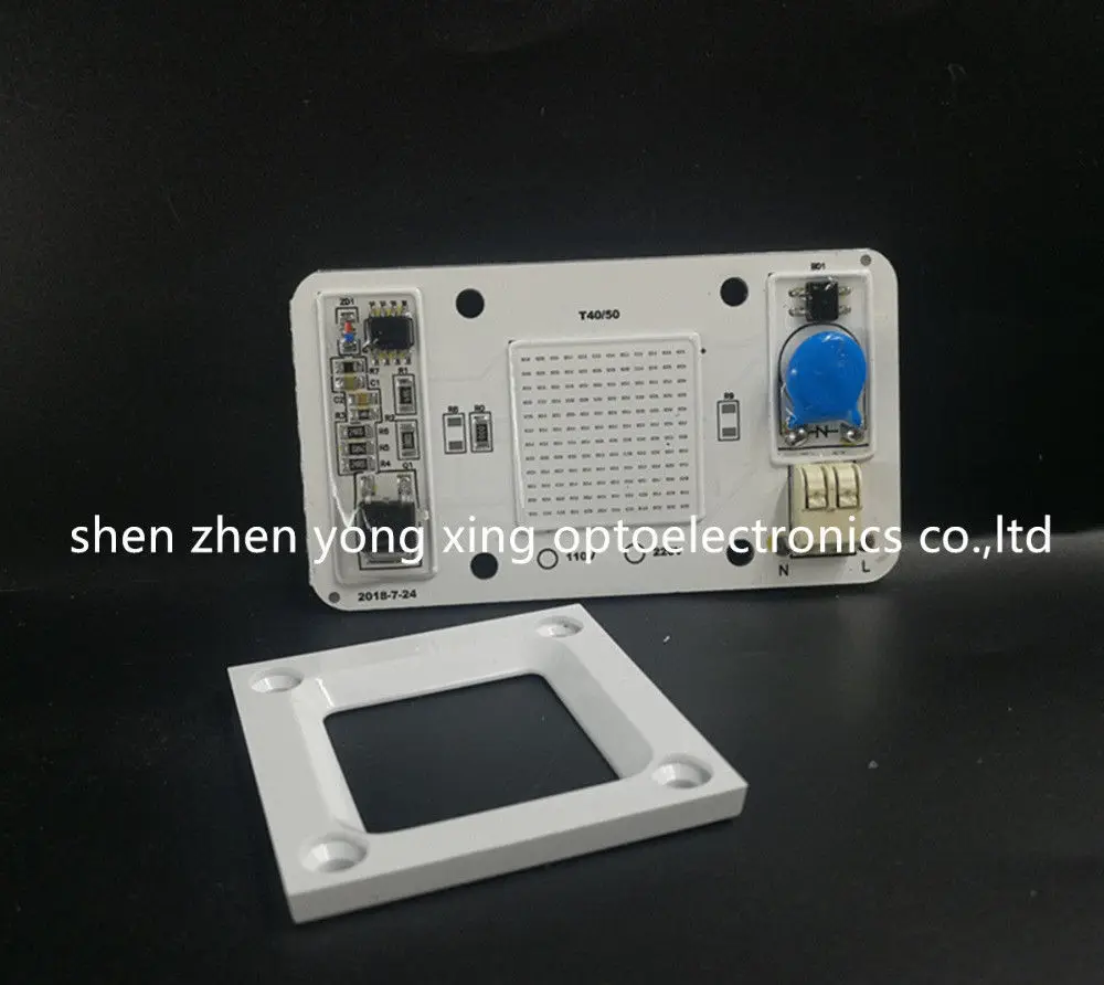 Затемнения светодиодный COB лампы Чип диод 50 Вт AC110V 220V Вход Smart IC драйвера