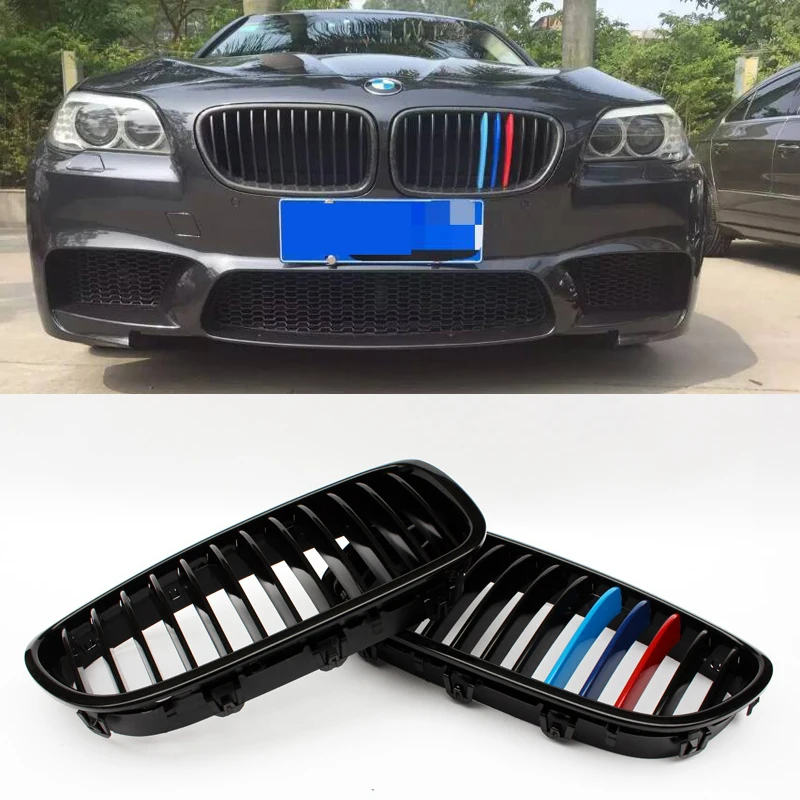 Горячая Распродажа 2 слота углеродное волокно гоночная решетка для BMW 5 серии F10 F11