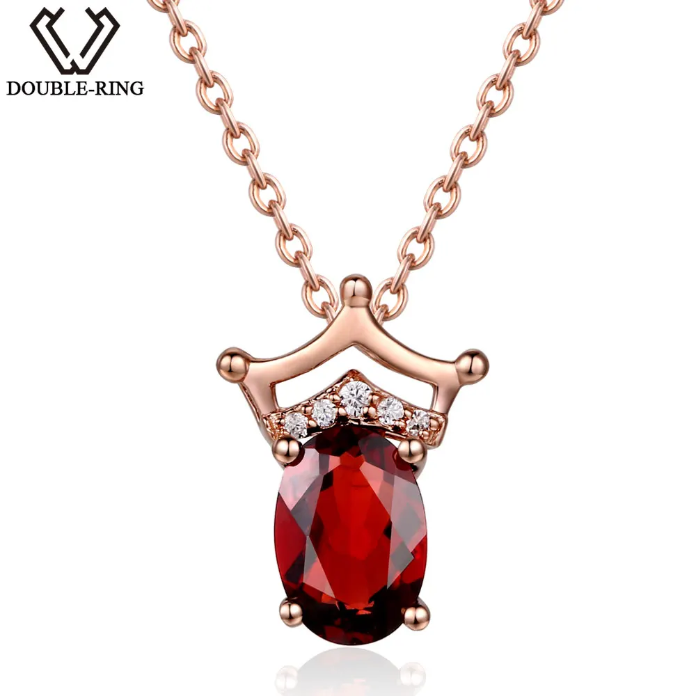 DOUBLE-R 1.05ct натуральный гранатовый камень изысканные свадебные ювелирные изделия