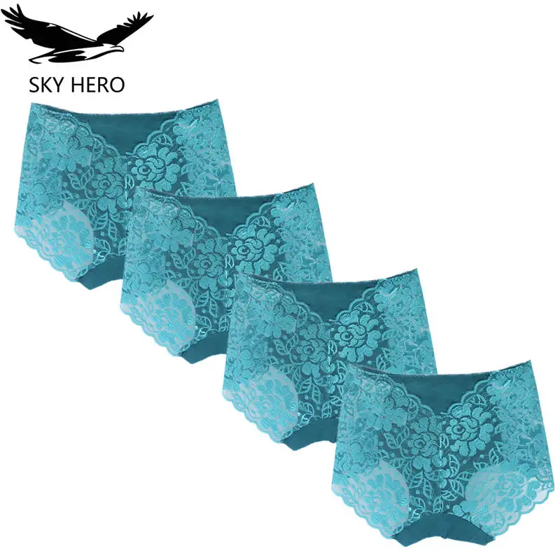 Трусики 4 шт./лот женское нижнее белье хлопковые сексуальные кружевные трусики