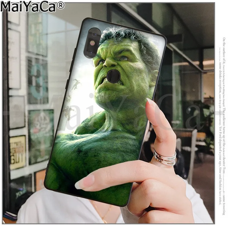 A12 MaiYaCa герои Marvel Hulk ТПУ черный чехол для телефона оболочка для Xiao mi Red mi 5 5Plus Note4 4X Note5 6A mi 6 mi x2 mi x2S - Цвет: A12