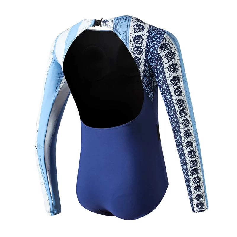 Летние UPF50 + женское платье с длинным рукавом Рашгард купальный костюм новый 2019