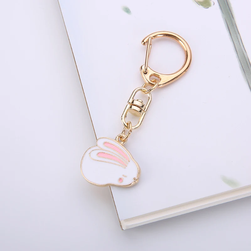 Gwwfs Cute Mini Rabbit Carrot Animal Footprints Car Keychain Bag Charm Men And Women Jewelry 2019 Fashion Couple Jewellery | Украшения и