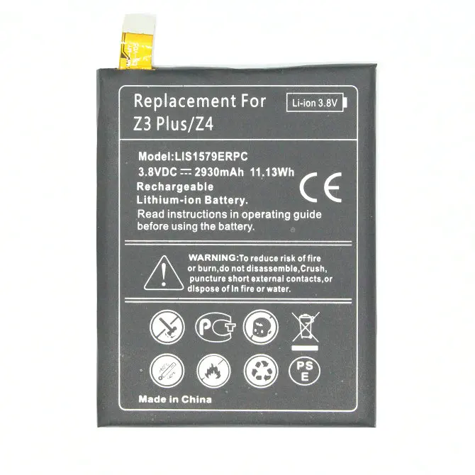 ITopZea 1x2930 мАч LIS1579ERPC Сменный аккумулятор для C5 Ultra / Dual E5506 E5553 E5533 E5563 Z3 Plus +/ E6553 Z4