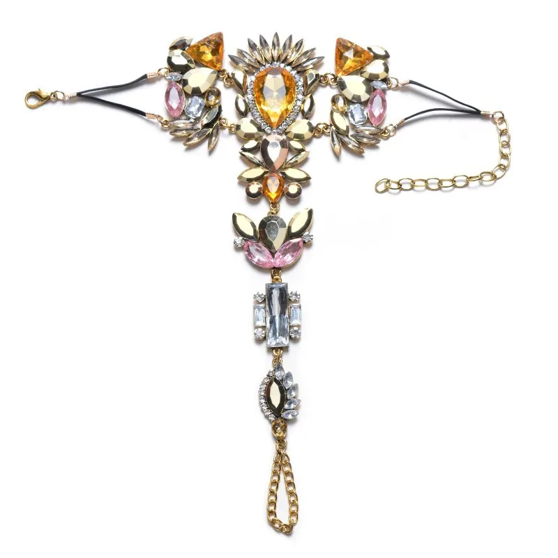 Браслет на щиколотку с кристаллами для отпуска 1 шт. сандалии-босички украшения