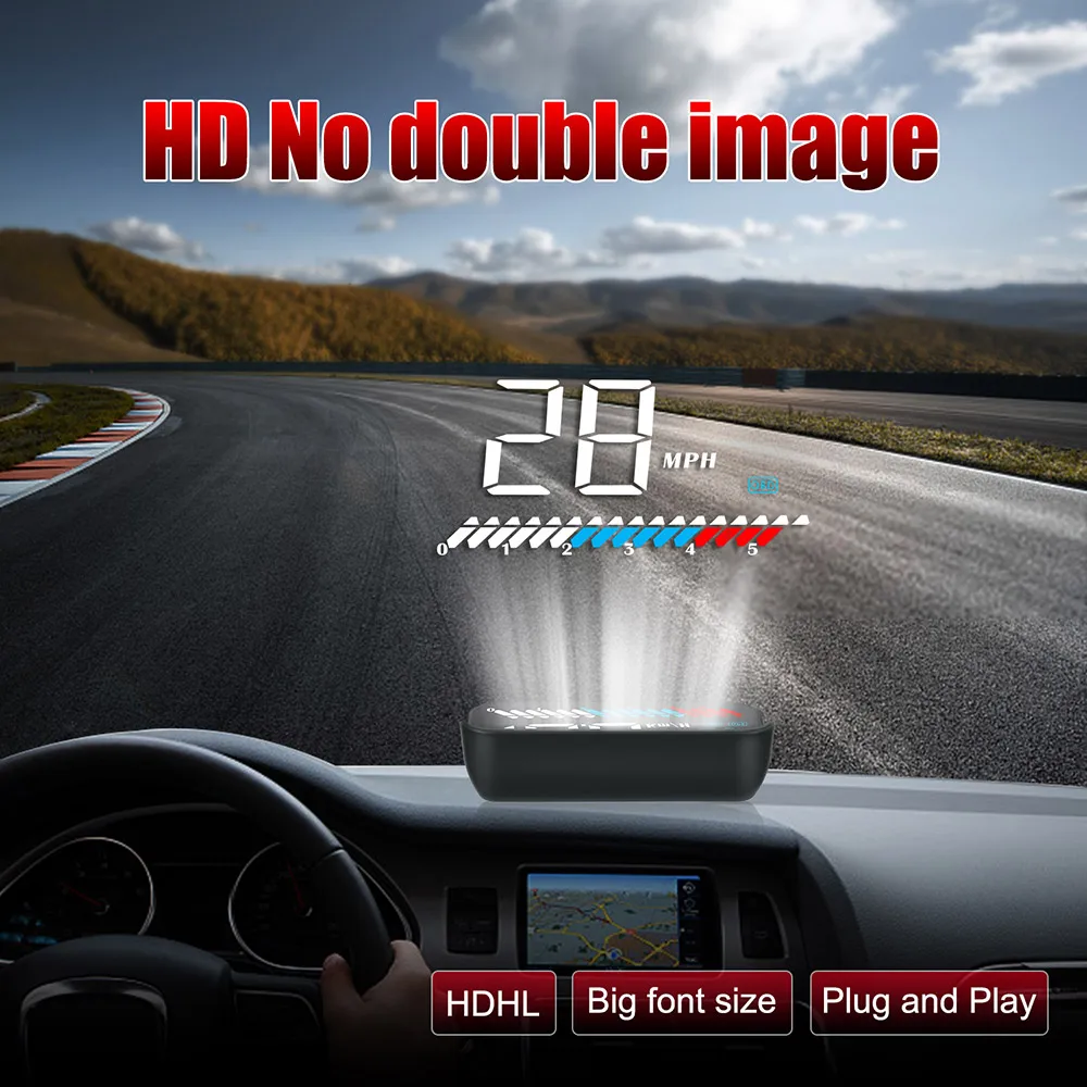 Buendeer M7 автомобиля HUD Дисплей OBD2 gps двойной режим Спидометр Тахометр головой вверх