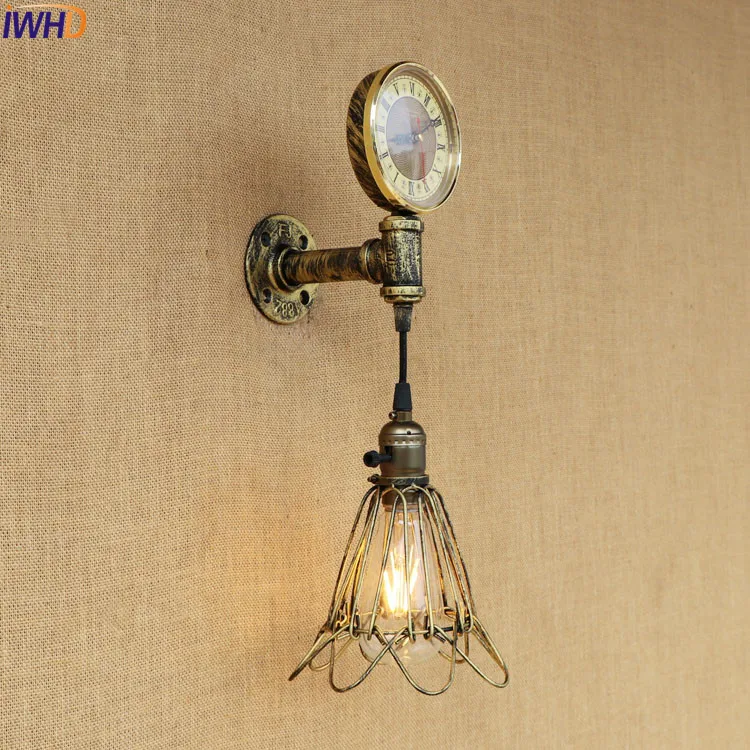 IWHD деревенский Ретро водопровод настенный светильник LED Wandlampen винтажный Эдисон