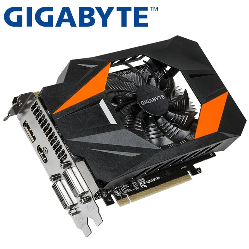 Видеокарта GIGABYTE GTX 950 2 Гб 750 бит GDDR5 видеокарты для nVIDIA VGA карты Geforce GTX950 б/у 1050 Ti