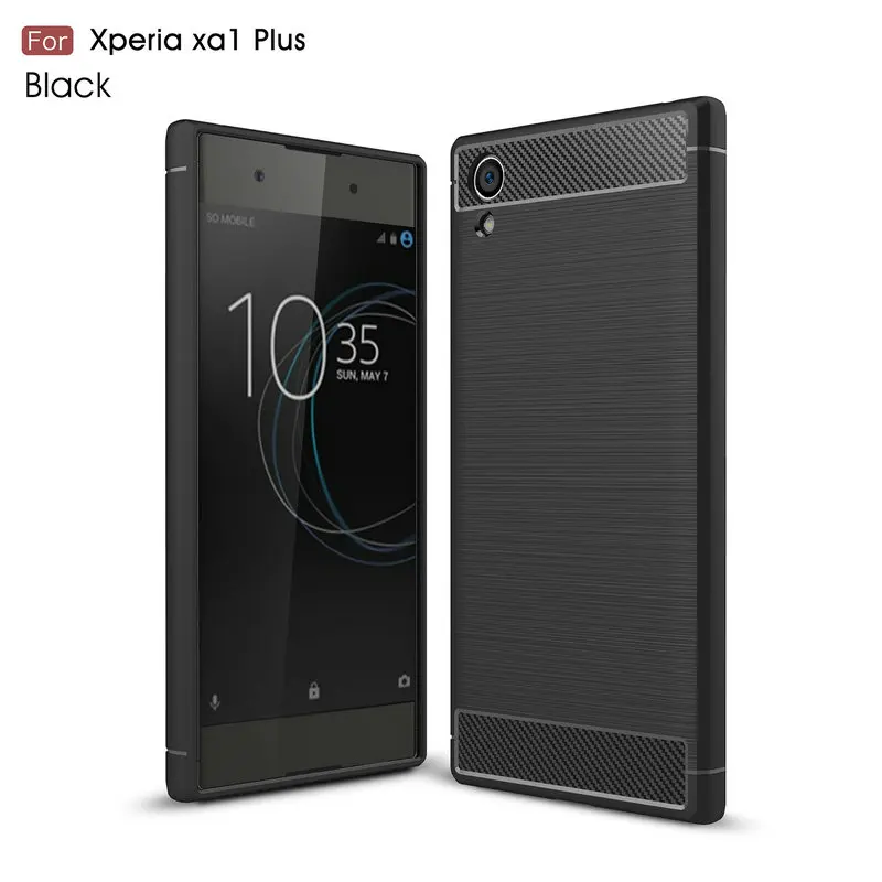 Тонкий защитный чехол для Sony Xperia XA1 Plus G3421 ультра двойной ударопрочный кожаный