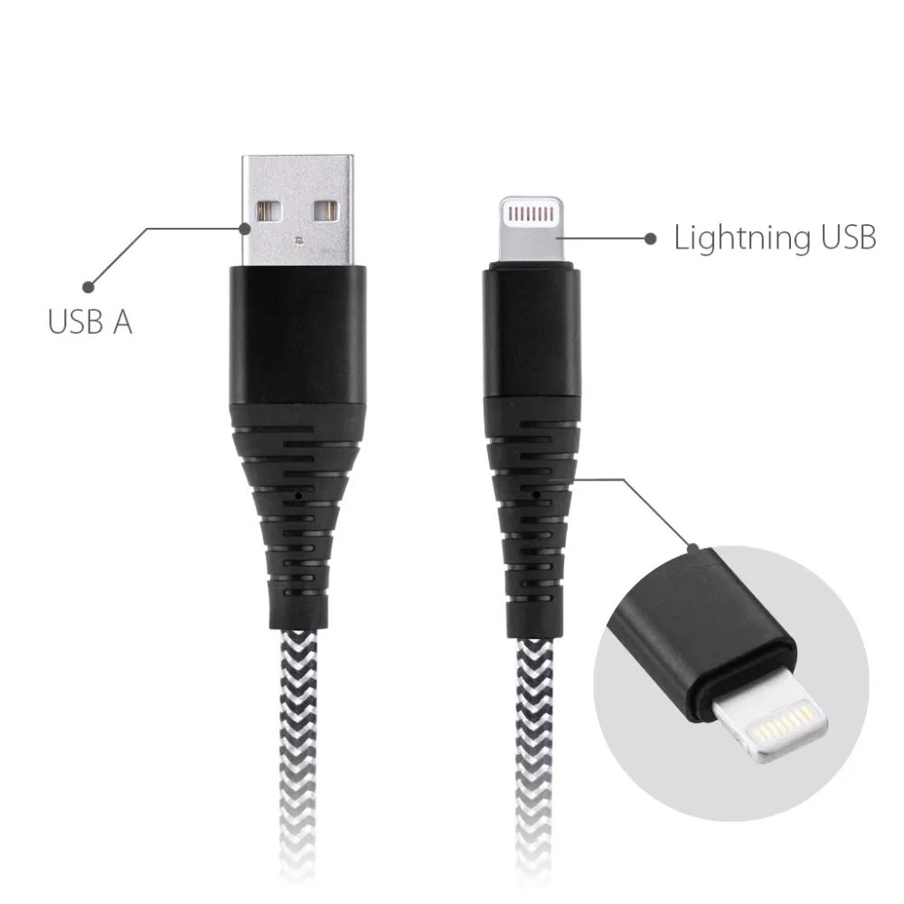 Плетеный кабель Lighting to USB MF I-для кабеля Apple Kable |