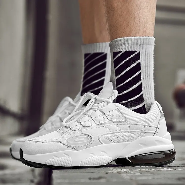 Сезон осень; высокие мужские кроссовки на толстой подошве; Цвет белый; Tenis Masculino; повседневная обувь в стиле хип-хоп; Уличная обувь; zapatos hombre