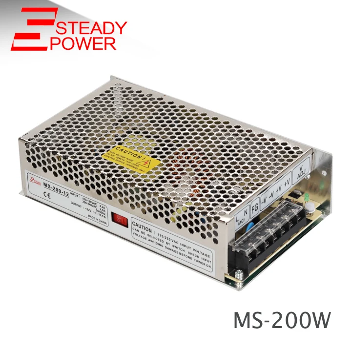 MS 200W CE одобренный одиночный выход 5V 12V 24V 15V Dc источник питания|supply 12v|power dc 12vpower supply