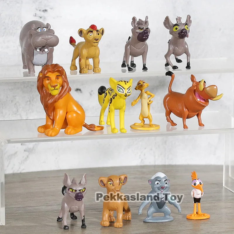 12 шт. в упаковке футболки с рисунками льва гвардии King Kion Симба ПВХ Фигурки Bunga Beshte