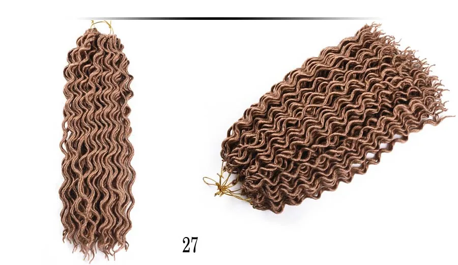 TOMO 24 нитка, на крючках, косички, faux locs Curly конец 18 дюймов Синтетические косички, волосы для наращивания на эффектом деграде(переход от темного к черный, красный коричневый накладные волосы на крючке