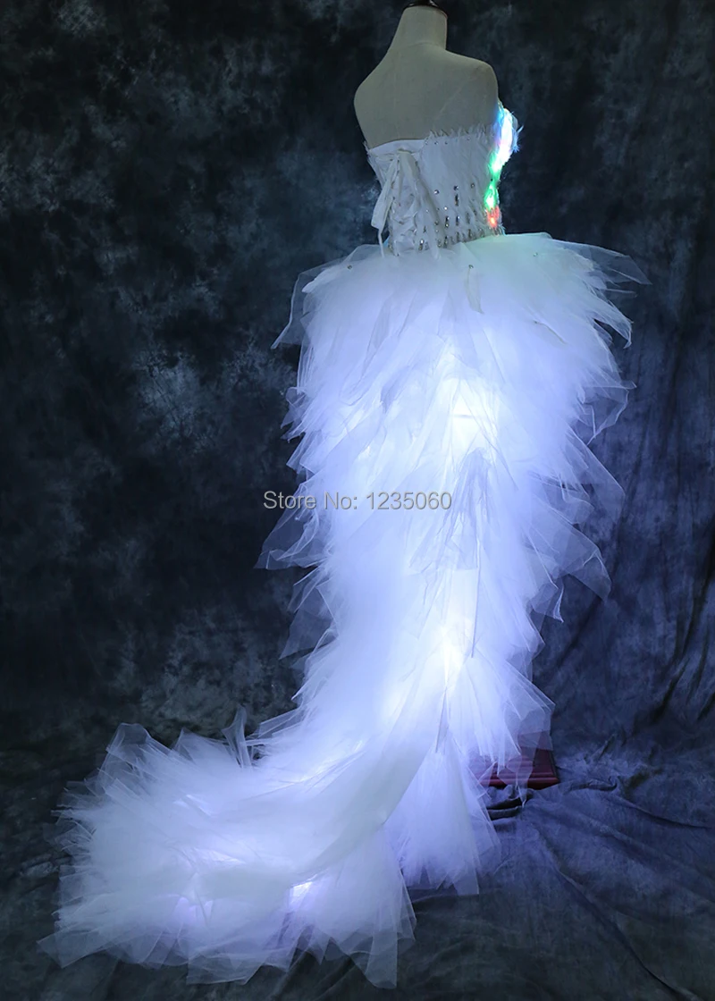 Party Led luminous light costume dancer dresses singer sexy clothes wedding stage show wear bar nightclub model clothing | Дом и сад
