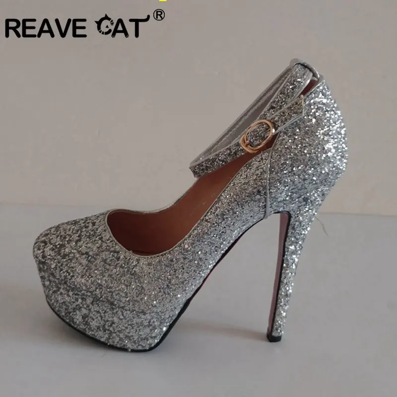 Женские туфли на шпильке REAVE CAT свадебные очень высоком каблуке 13 5 см вечерние