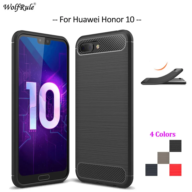 Чехол для Huawei Honor 10 Мягкий Силиконовый прочный бампер чехол телефона 5