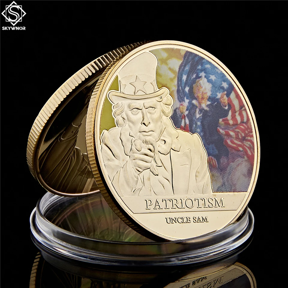 

American Patriotism Uncle Sam First World War I Coin "I Want You for U.S. Army" Free State Incorporated Commemorative Coin