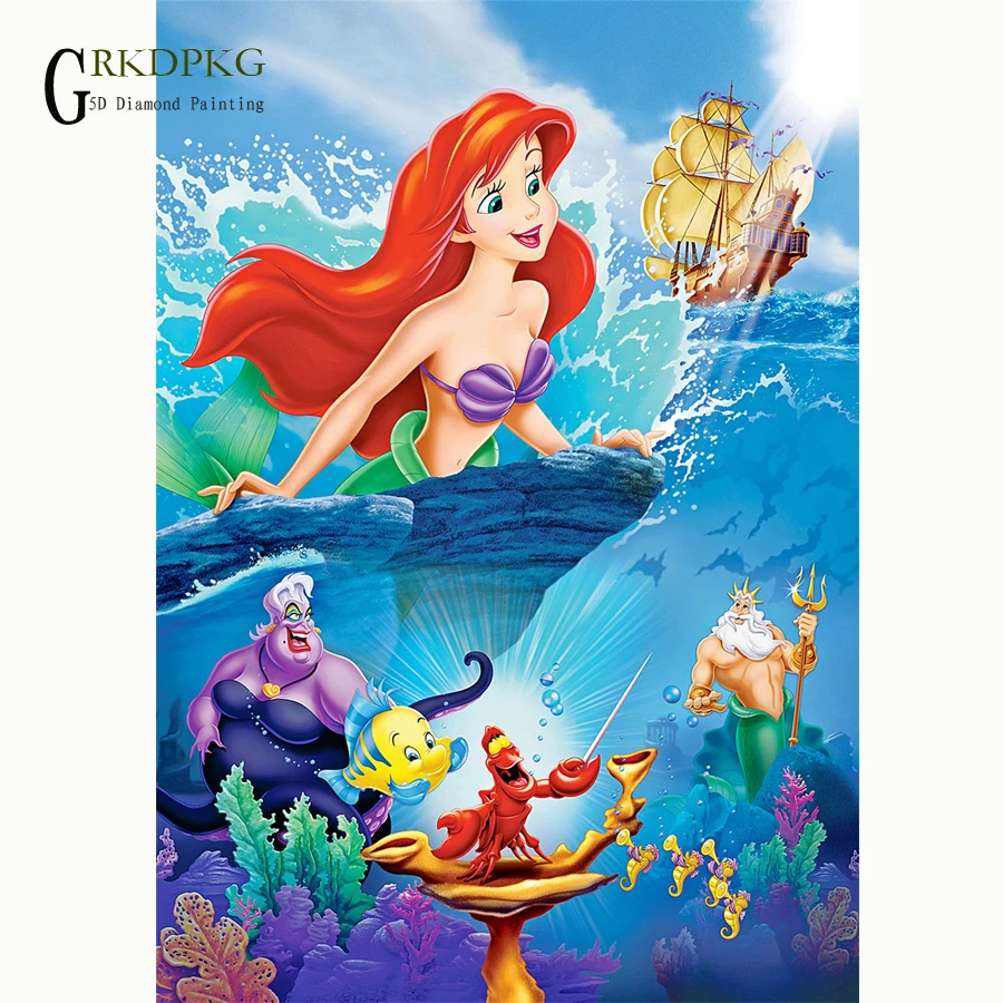 

Набор для алмазной живописи «Русалочка», 5d