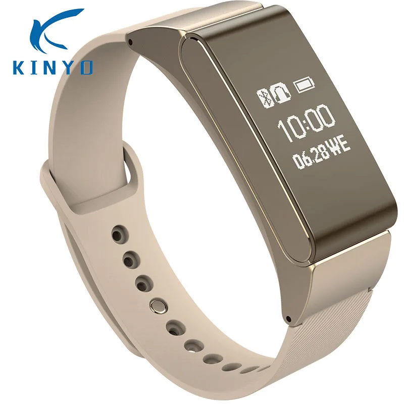 Смарт-часы Kinyo беспроводные Bluetooth-наушники с Шагомером фитнес-браслет PK mi band 2019 |