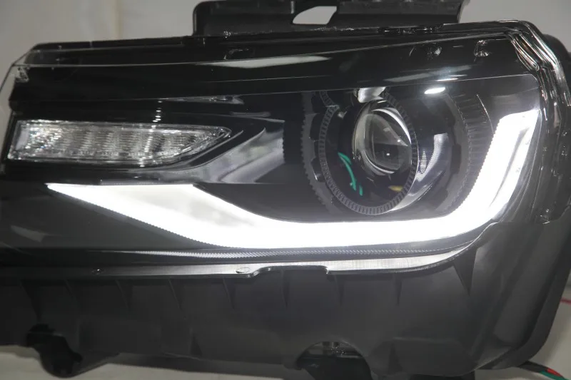 Для Chevrolet Camaro светодиодный головной светильник передние фары головного светильник s светодиодный движущийся Поворотный Светильник s с HID ксеноновый светильник s