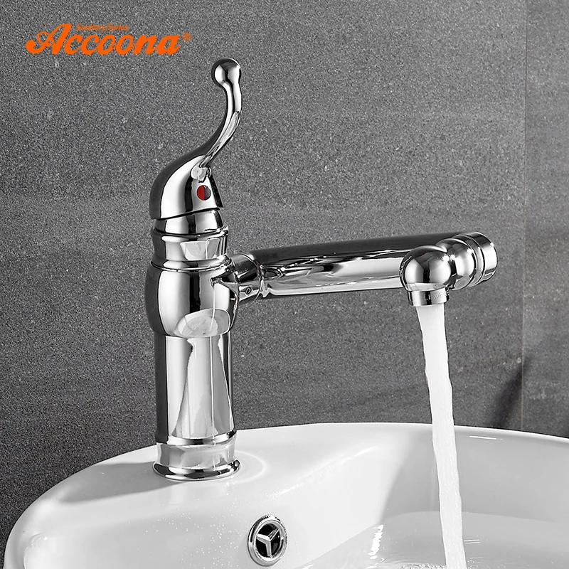 

Accoona Basin Faucets Handle Strange Bathroom Faucets Bottom Horizontal Basin Chrome Water Tap Cold And Hot Faucet A9390