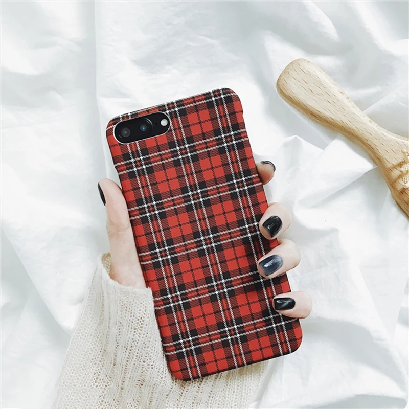 Отсутствие в виде решетки в стиле ретро чехол для телефона для iphone XS Max X XR 8 7 6 S Plus 5 5S SE задняя крышка модные Жесткие ПК-Чехлы с геометрическим рисунком