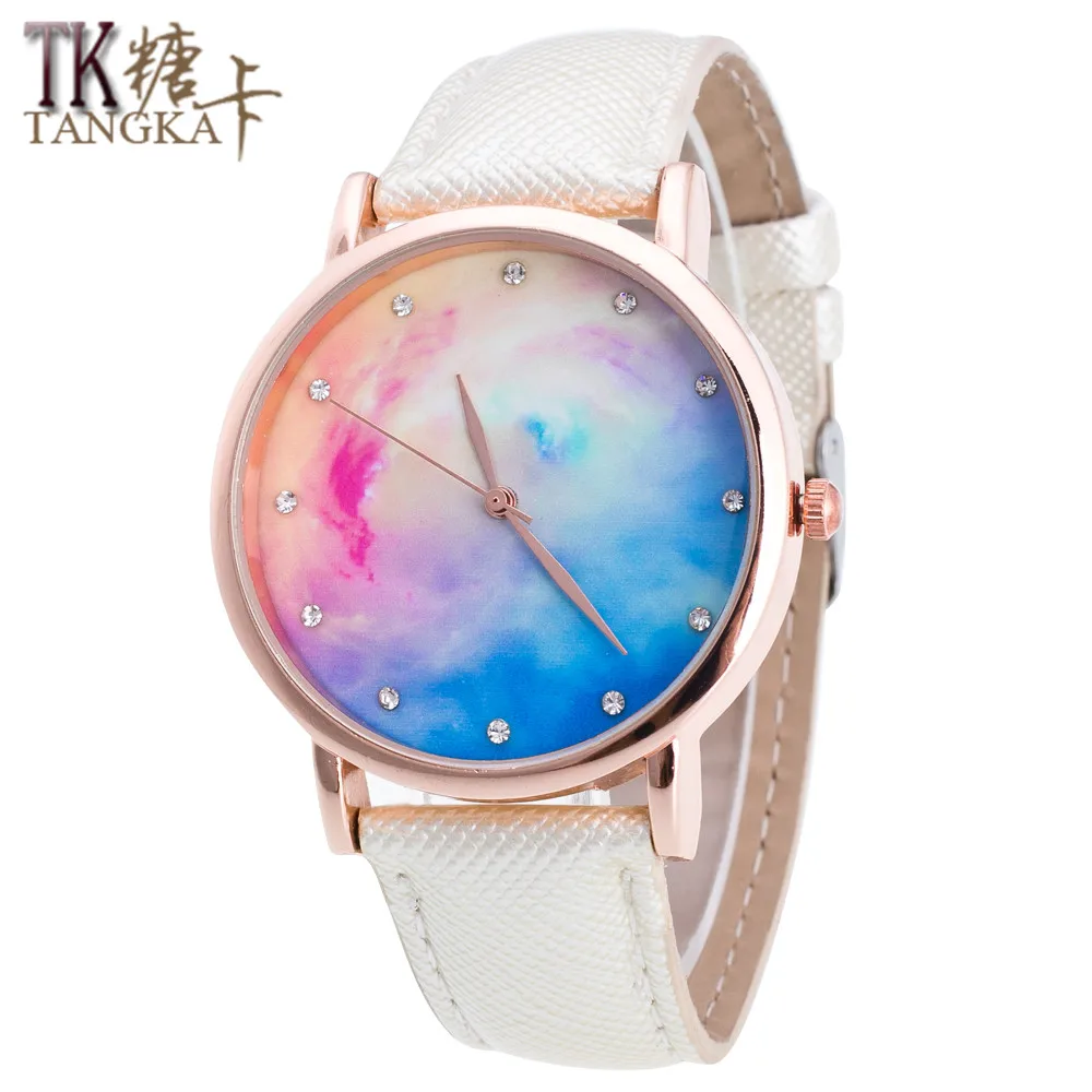 Часы женские кварцевые с кожаным ремешком|watch cellphone|watches nwatch repair kit tools |