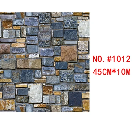 Stone 1 10 м виниловая самоклеющаяся настенная бумага 3D каменный кирпич ПВХ водонепроницаемые настенные бумажные наклейки домашний Декор Спальня Гостиная Украшение - Цвет: Stone 1