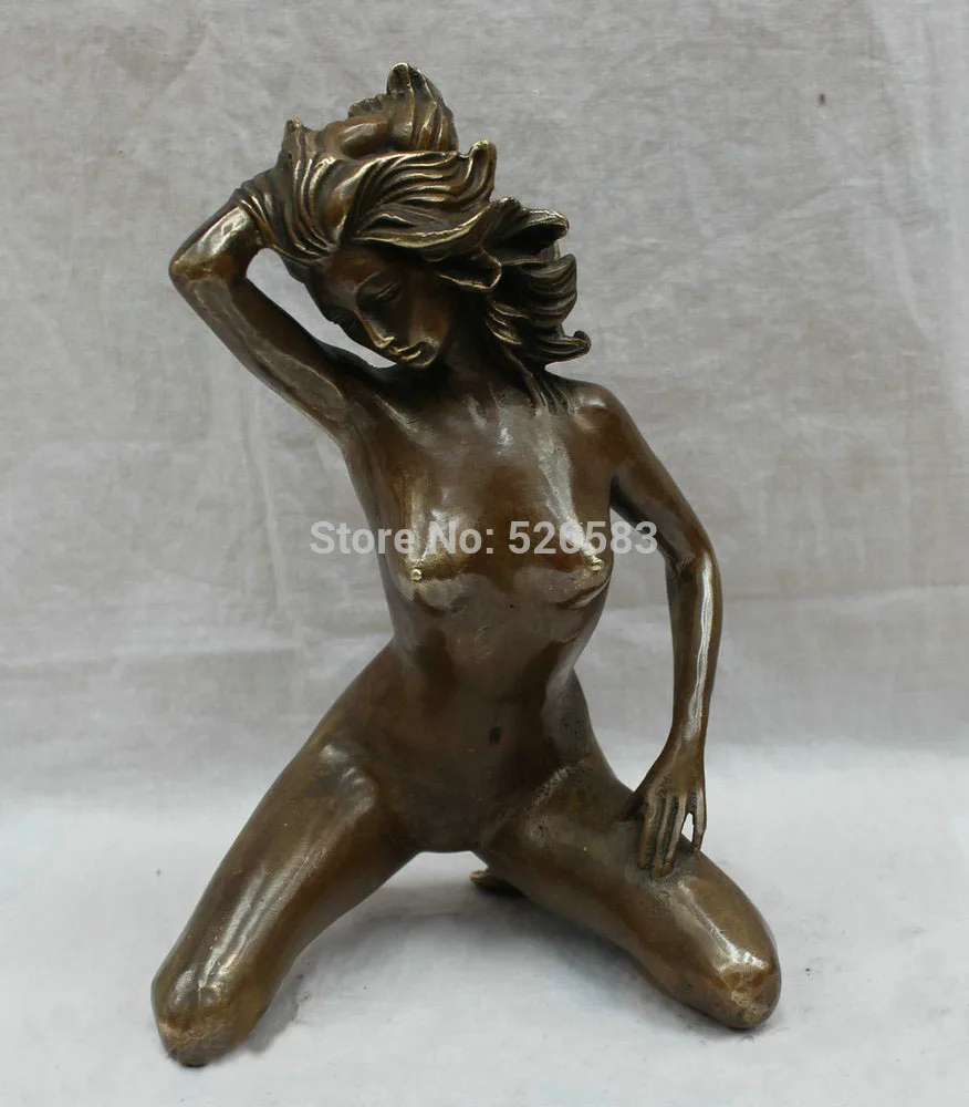 11 &quot китайский бронзовый медный искусства танца обнаженная леди красавицы
