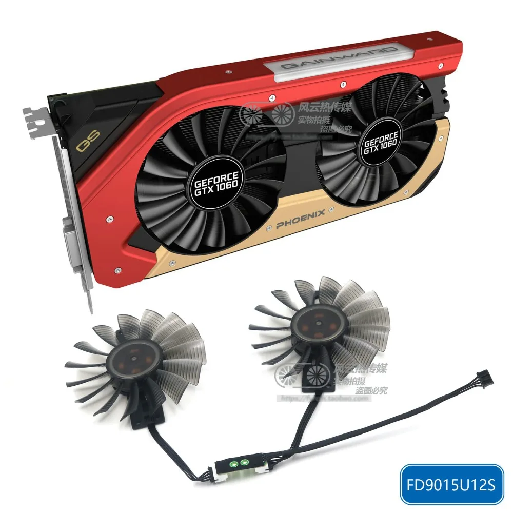 

Новый оригинальный охлаждающий вентилятор для графики GAINWARD GTX1060 PHOENIX FD9015U12S DC12V 0.55A