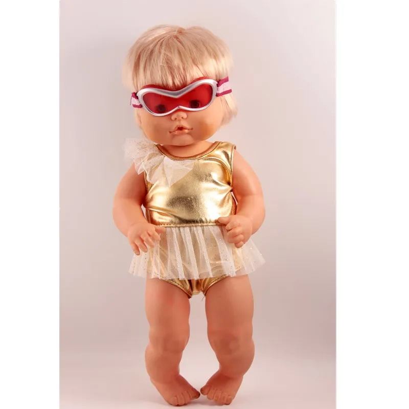 Одежда для купания кукол 41 см Nenuco Doll y su Hermanita купальник на подтяжках шорты Googles