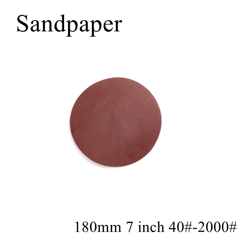 

10pcs/lot 180mm 7 inch 40-2000 Grit Round Sandpaper Disk Sand Sheets Holder Sanding Disc For Sander Grits Polishing Abrasive