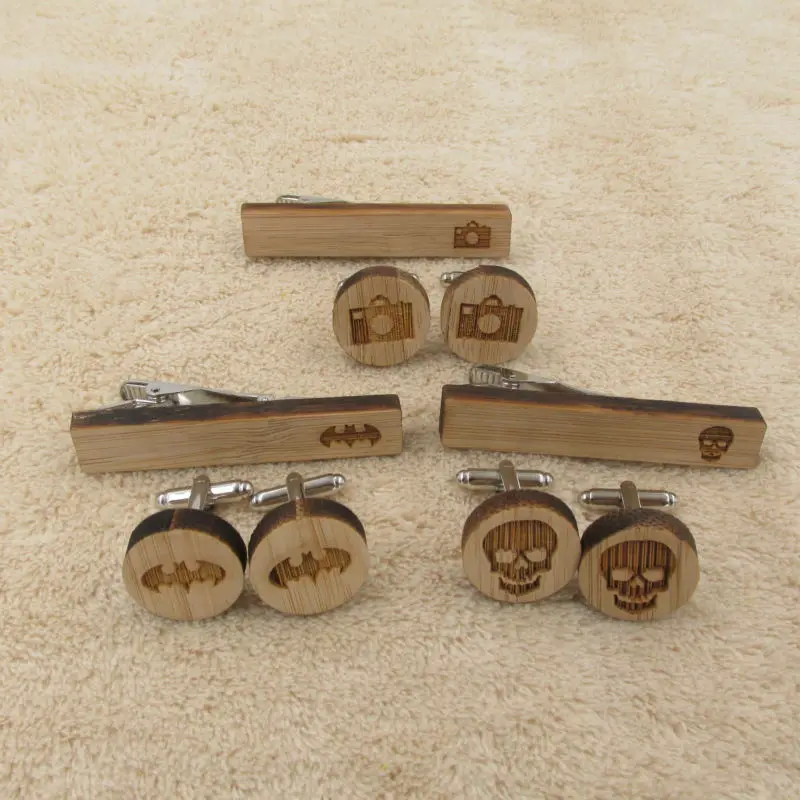 2017 горячие деревянные Запонки Галстуки клип наборы мужские усы якорь череп