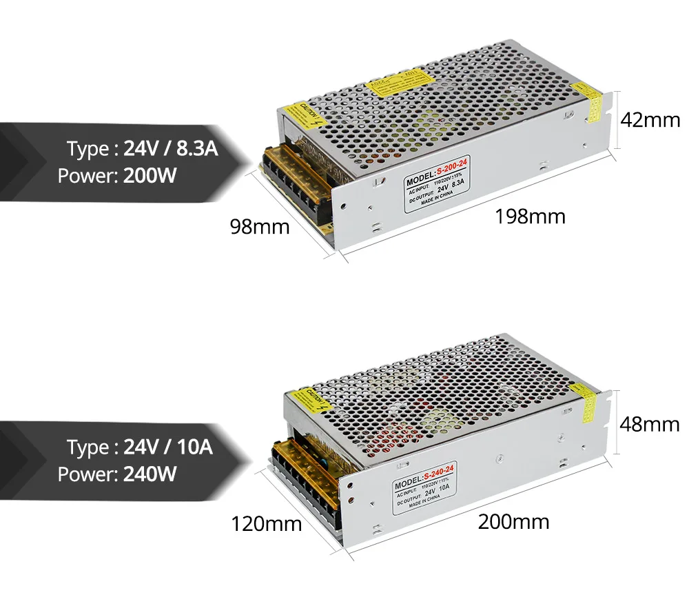 Питание DC 12 V 24 V 1A 2A 3A 5A 10A 12A 15A 20A 30A 40A освещение Трансформатор для Светодиодные ленты переключения драйвер адаптера питания