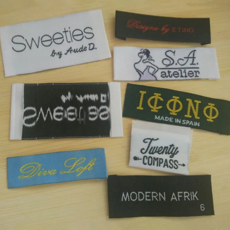 1000 шт пользовательские Дамасские тканевые этикетки для