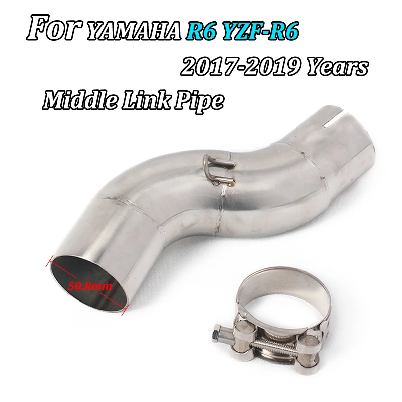 Middle Link Pipe Мотокросс выхлопных газов изменить выхлопных газов модификации Escape Moto Соединительная труба среднего звена трубы для YAMAHA R6 YZF-R6 - Цвет: Middle Link Pipe