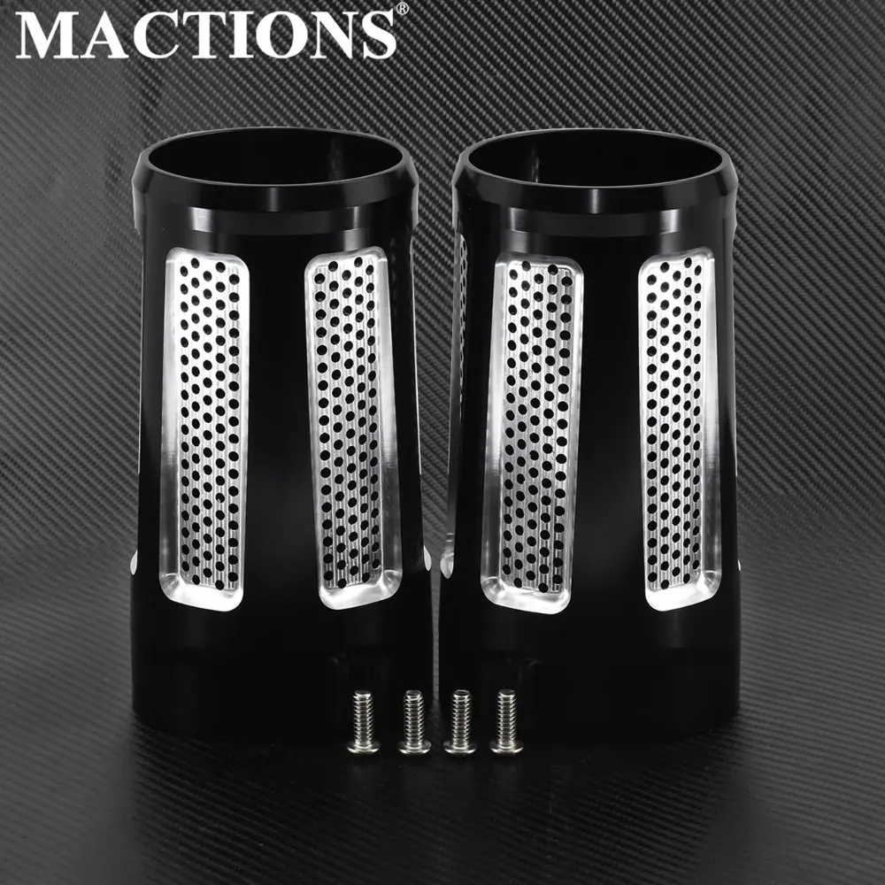 Передняя вилка мотоцикла ударная крышка черный слайдер для Harley Touring Road King Street Glide