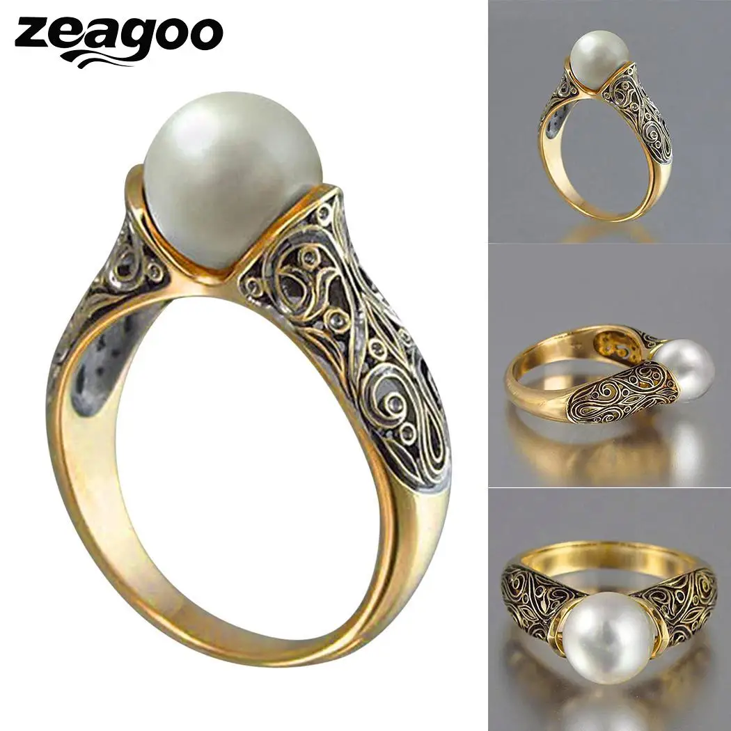 Для женщин Jewelry Повседневное кольцо Модные жемчужные Новый Шарм Свадебные